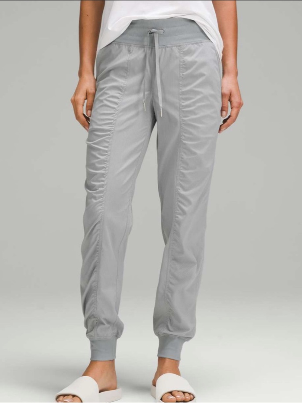 Light Gray Women's Drawstring Jogger Pants